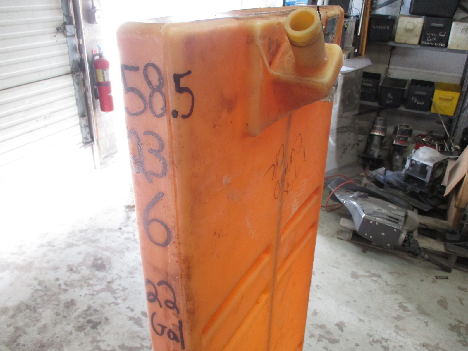 Plastic Boat Fuel Tank 22 Gallons 58.5x23x6 Green Bay Propeller & Marine LLC