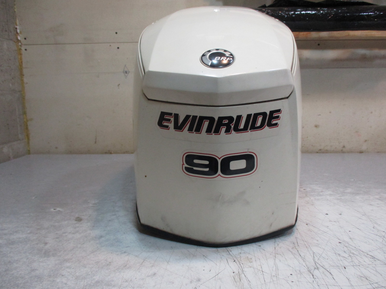 0285672 Evinrude ETec 90 Hp White Engine Cover Cowling Top Cowl 2008
