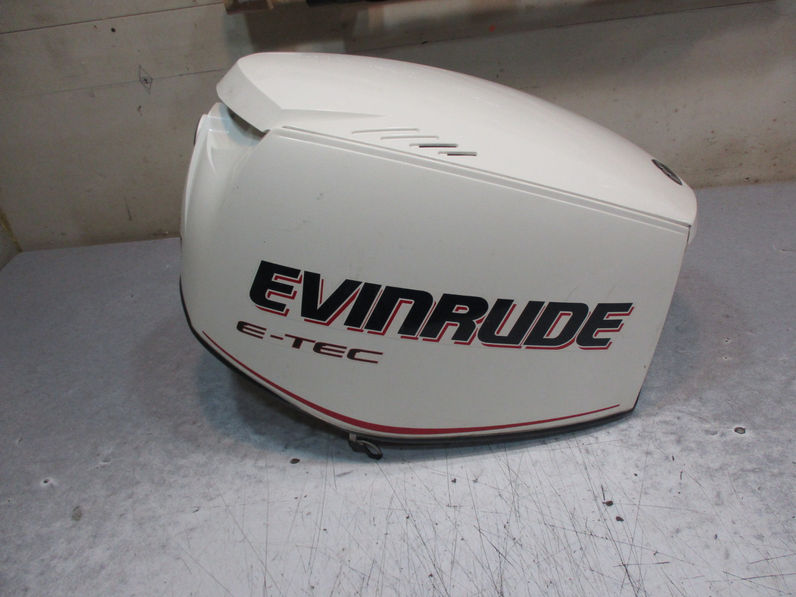 0285672 Evinrude ETec 90 Hp White Engine Cover Cowling Top Cowl 2008
