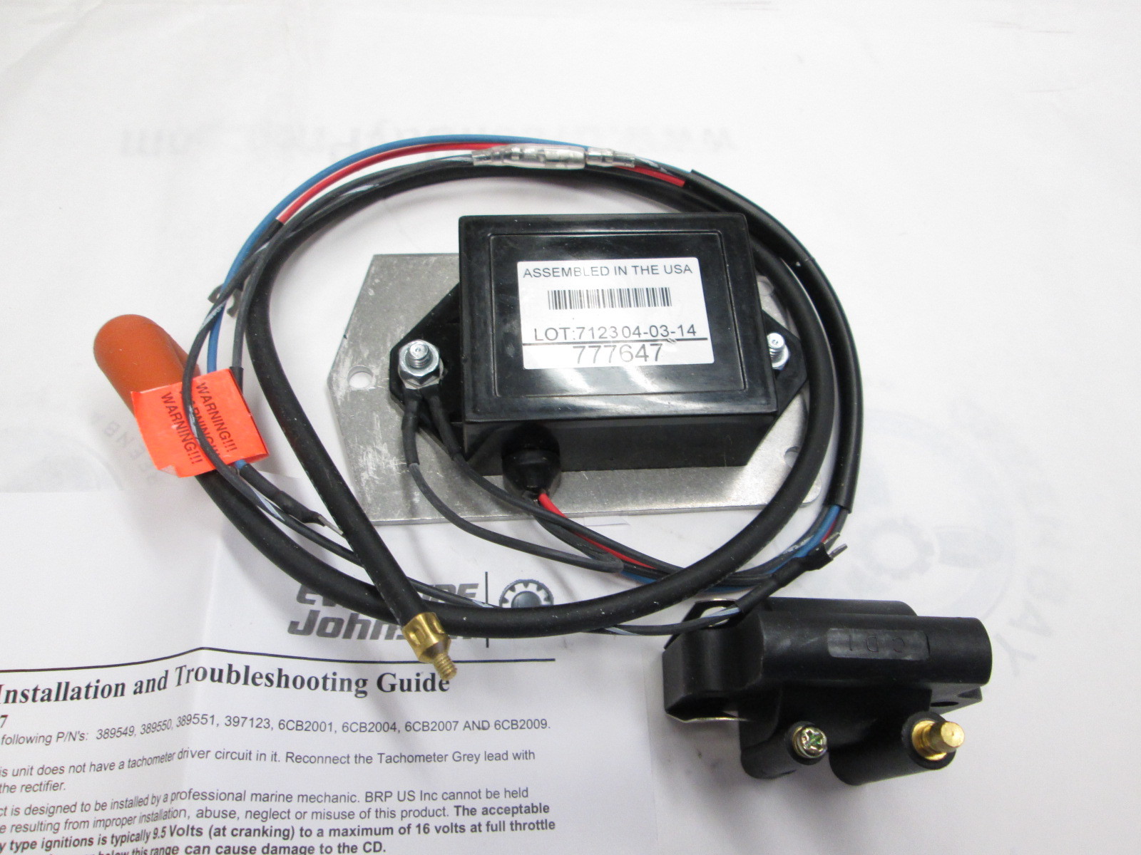 0777647 580849 OMC Evinrude Johnson Outboard Ignition Amplifier Kit