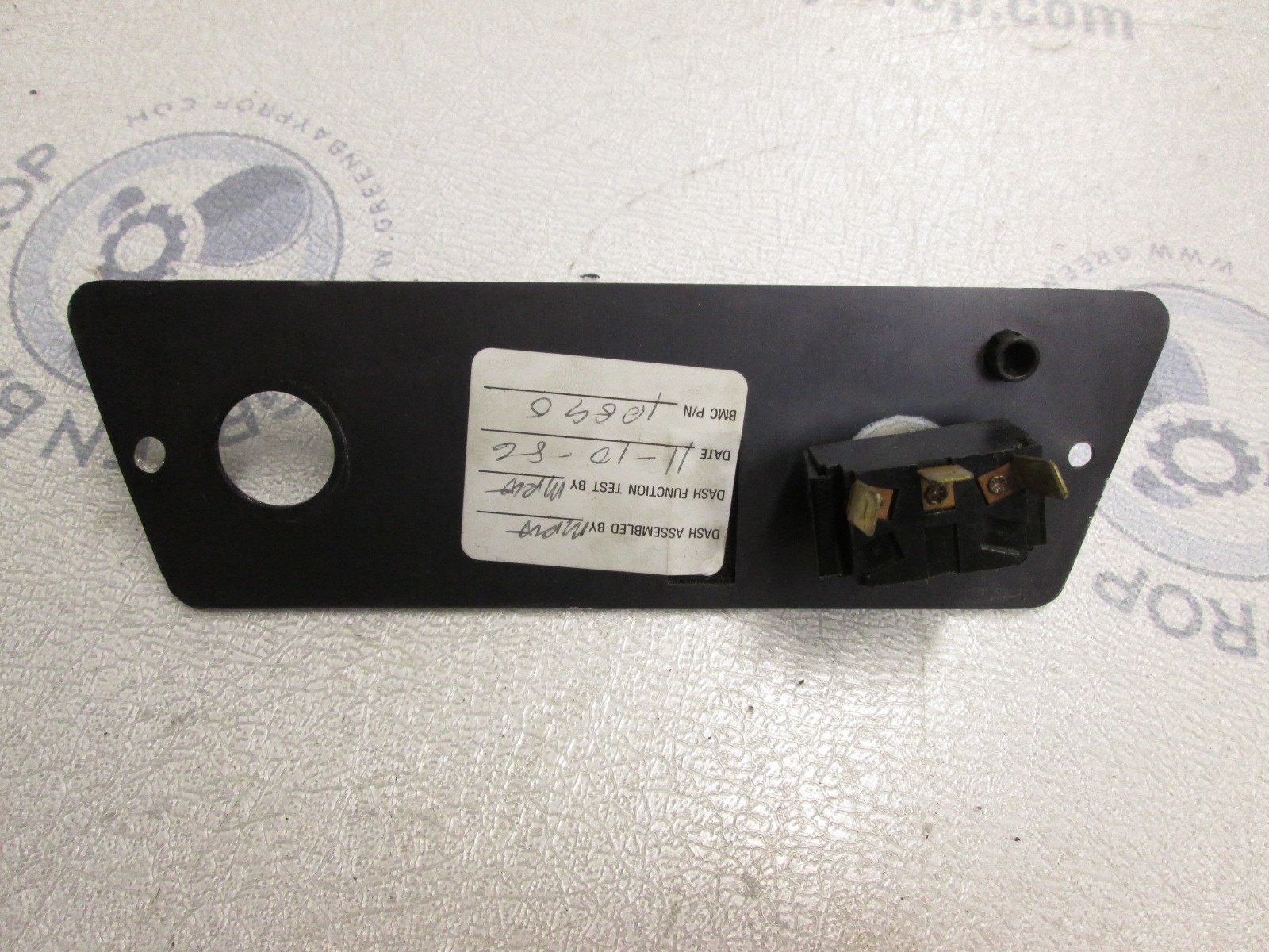 1987 Bayliner Capri Boat Dash Ignition Key Switch Panel W/O Ignition