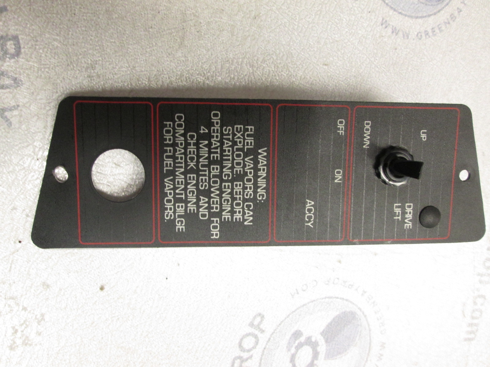 1987 Bayliner Capri Boat Dash Ignition Key Switch Panel W/O Ignition