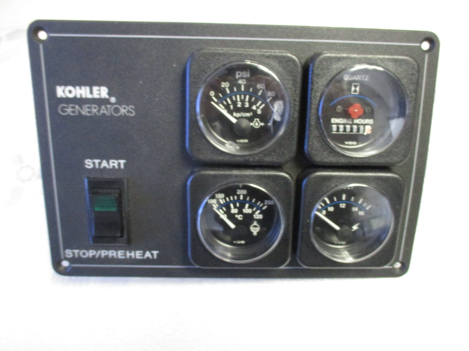 344030 New Kohler Generator Remote Start Preheat Panel /w PSI, Temp