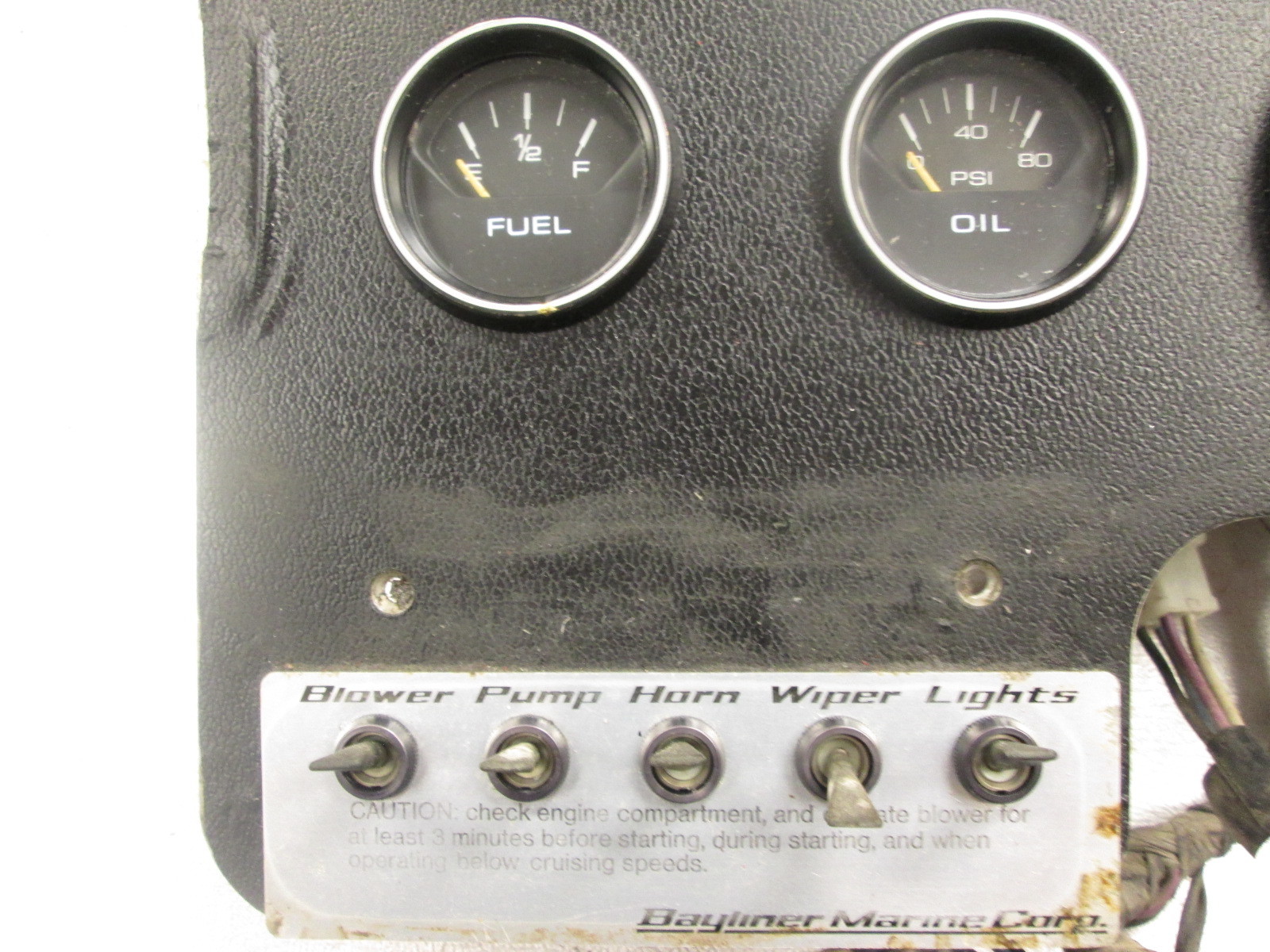 1976 Bayliner Cascade Dash Panel with Gauges and Switches eBay