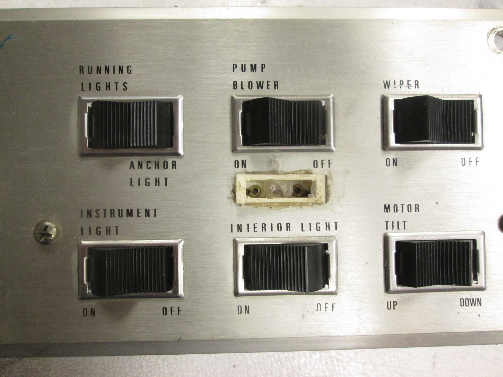 Vintage Chris Craft Seasport Switch Panel With Ignition ... boat fuse panel cover 