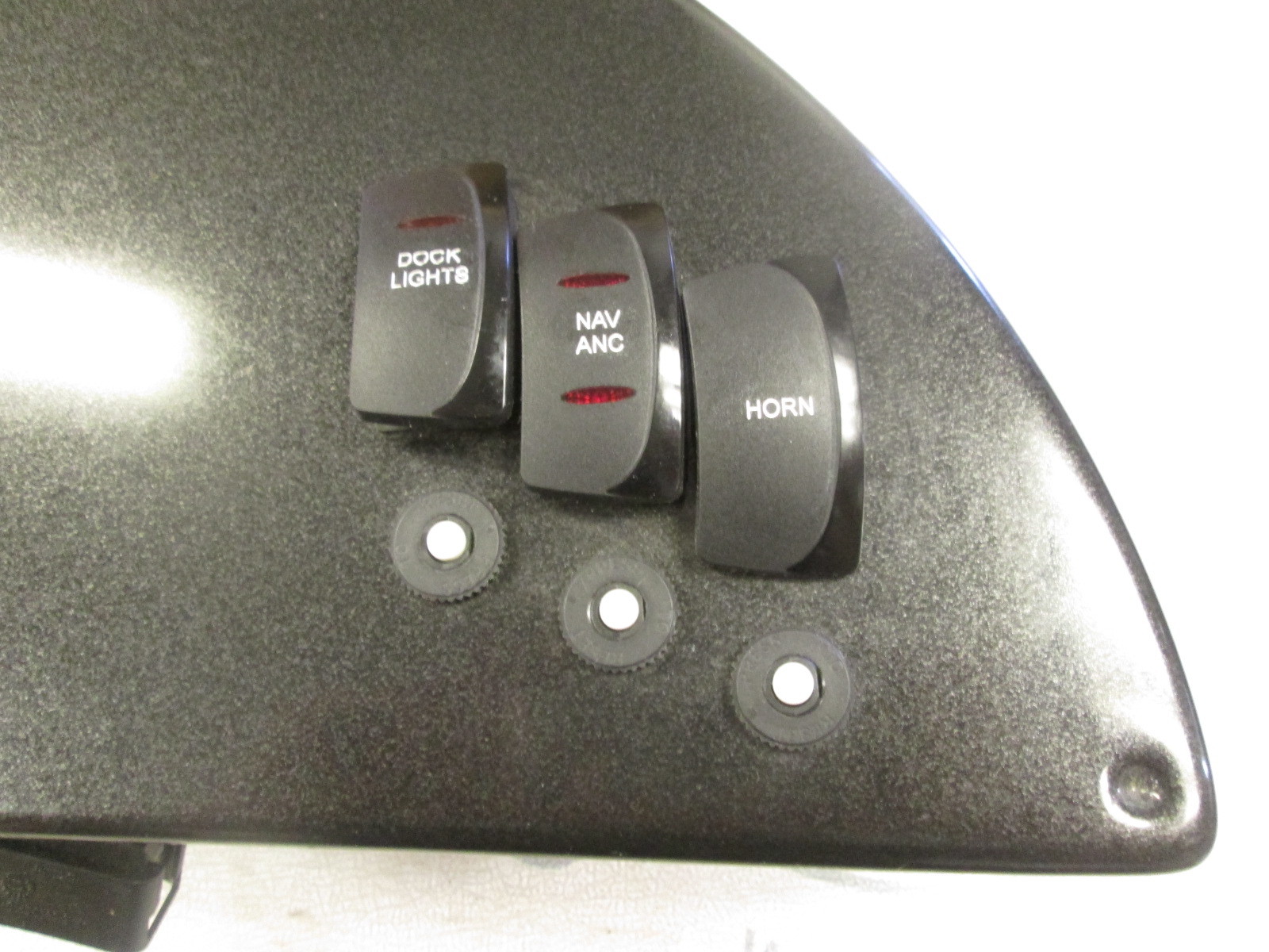 Custom Boat Accessory Dash Switch Panel Metallic Gray Green Bay