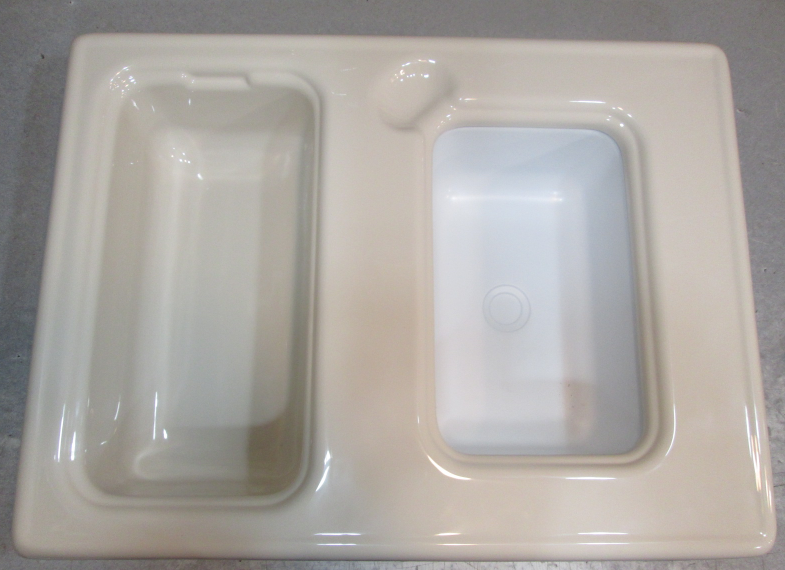 Almond Colored Custom Fiberglass Sink For Voyager Pontoon Boats ...