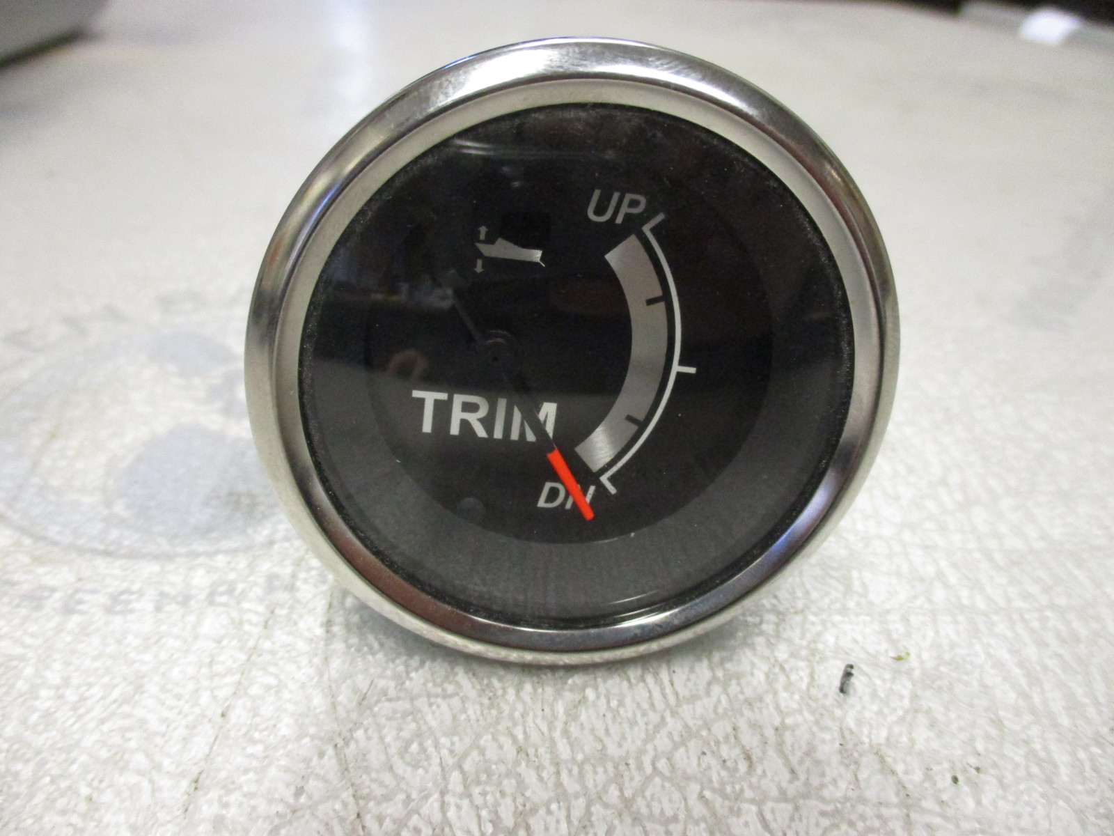 67023F Marine Boat Trim Tilt Dash Gauge 2" Black/Silver Green Bay