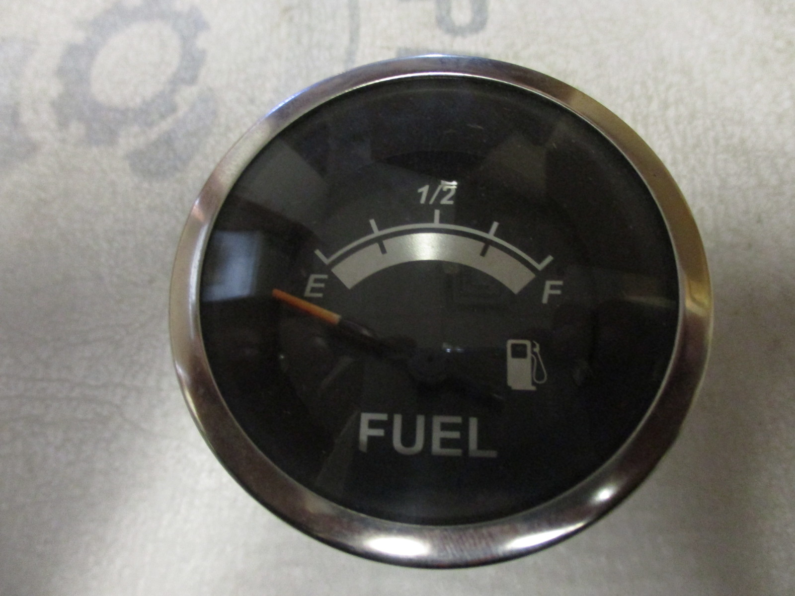 New Marine Boat Dash Gas Fuel Gauge 2" Black/Silver Green Bay