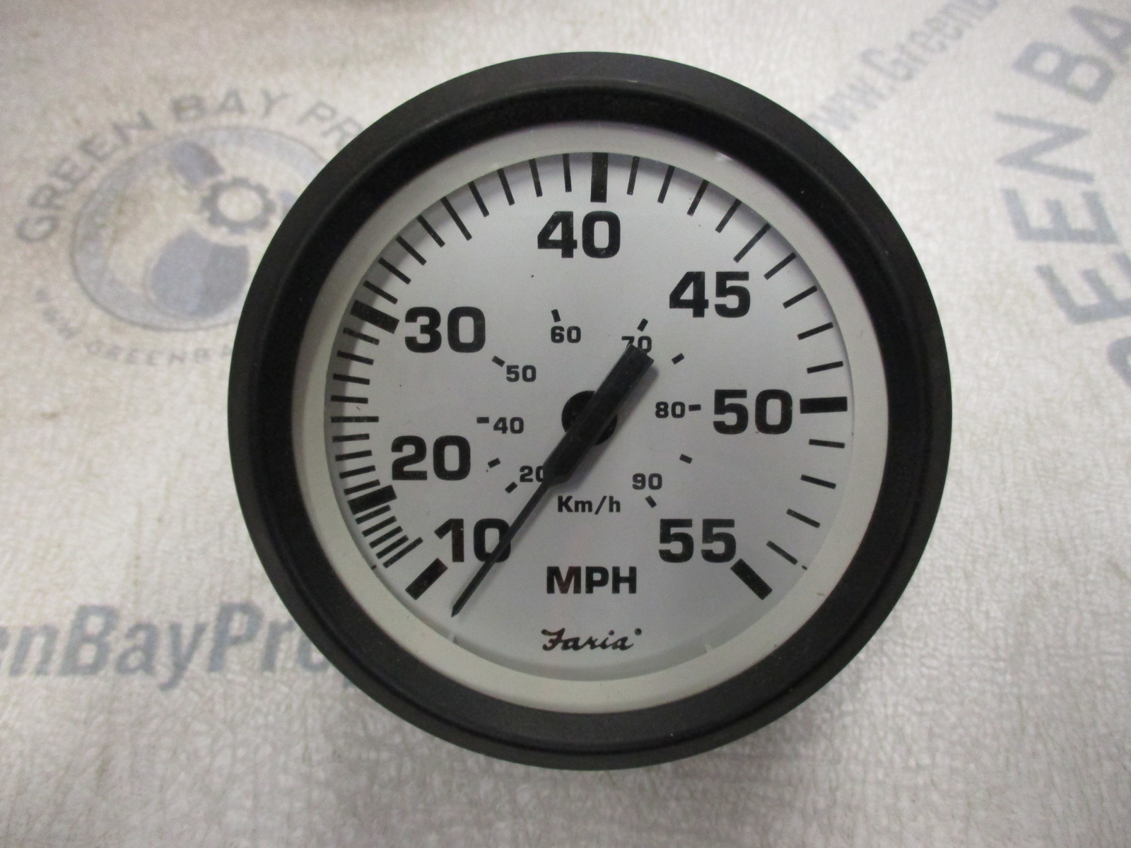 SE9473H Faria Marine Boat Dash Speedo Speedometer 55 MPH White/Black