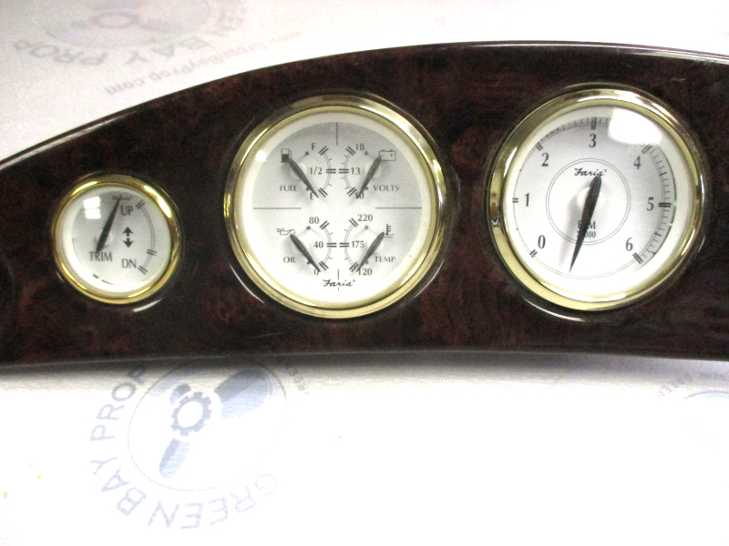 Voyager Pontoon Marine Boat Dash Board Gauge Cluster 30 3/4" Wood Grain eBay