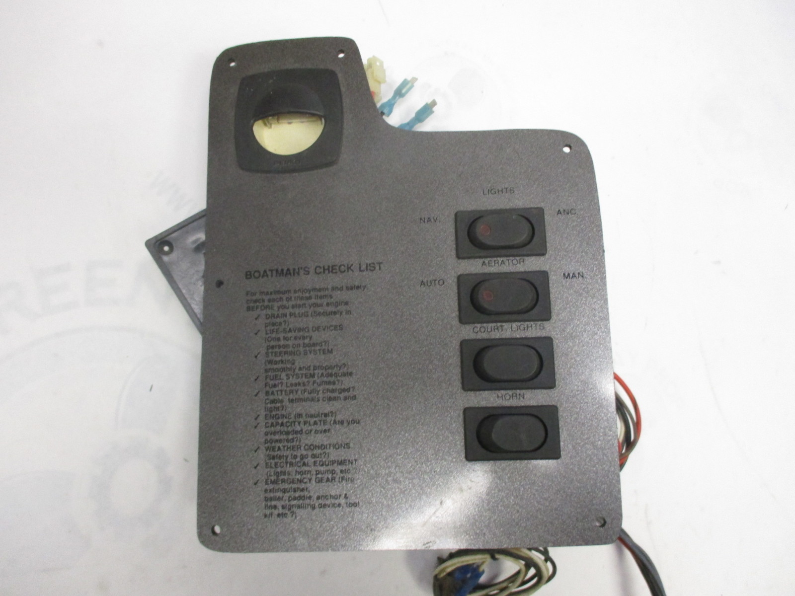 Marine Boat Switch Dash Panel 10 1/4" x 7 5/8" Nav/Anc Aerator Courtesy