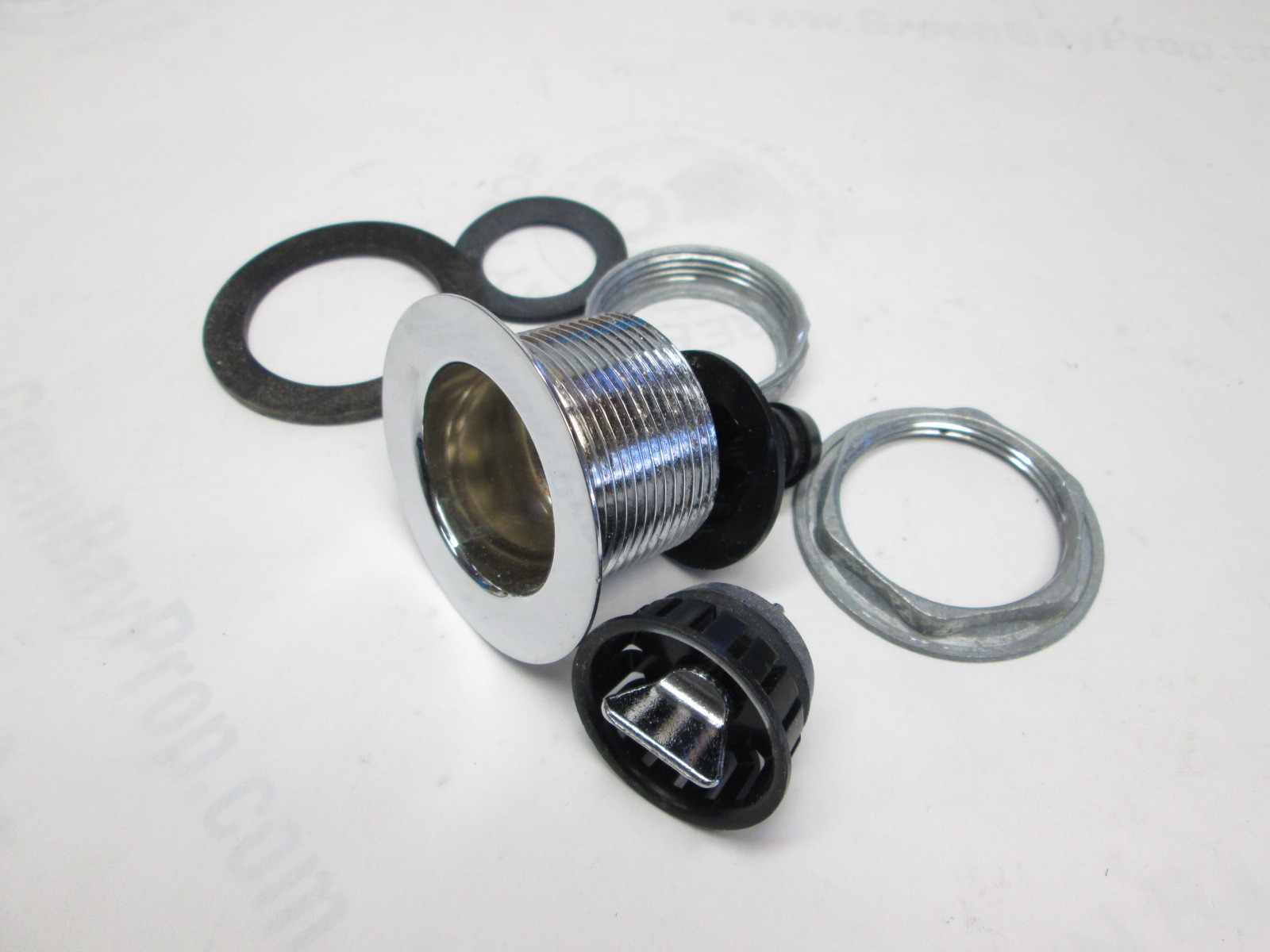 Boat Sink Drain & Strainer Kit 2 1/2" O.D. 5/8" Drain Barb fits 1 3/4