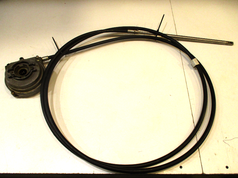 E300623 Morse 15' Marine Boat Steering Cable & Rotary Helm 180in