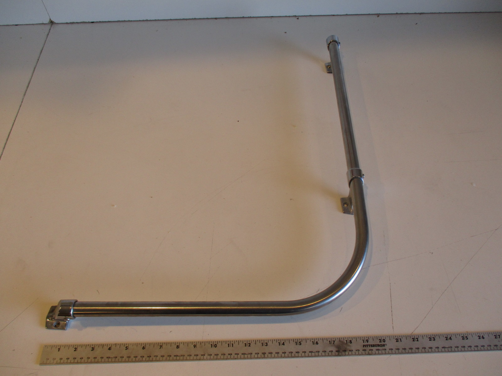 Renken Marine Boat Stainless Steel 90 Degree Curve Grab Rail 25" x 19
