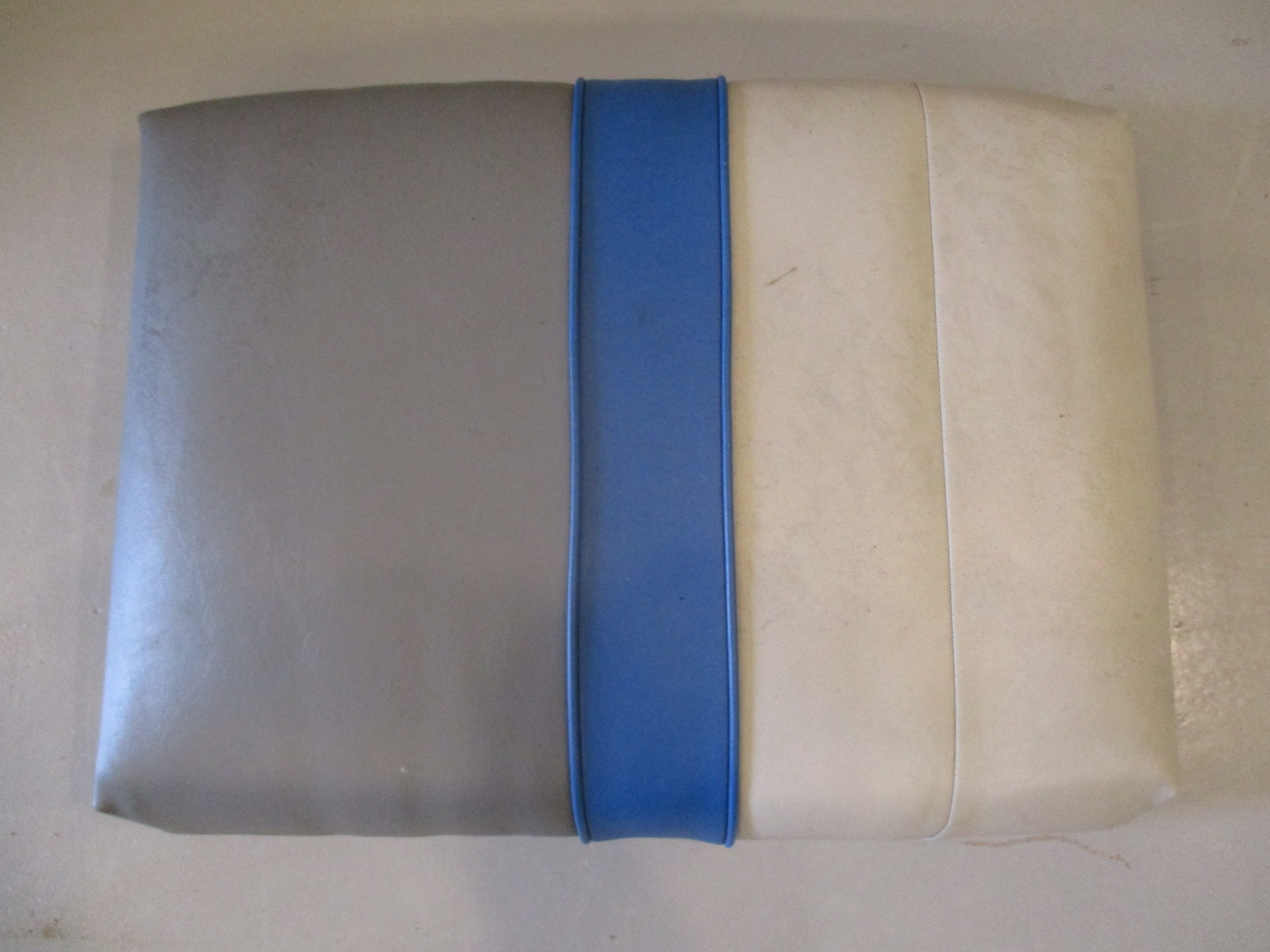 Bayliner Capri Boat Rear Stern Seat Cushion Grey Blue 23" x 18" Green