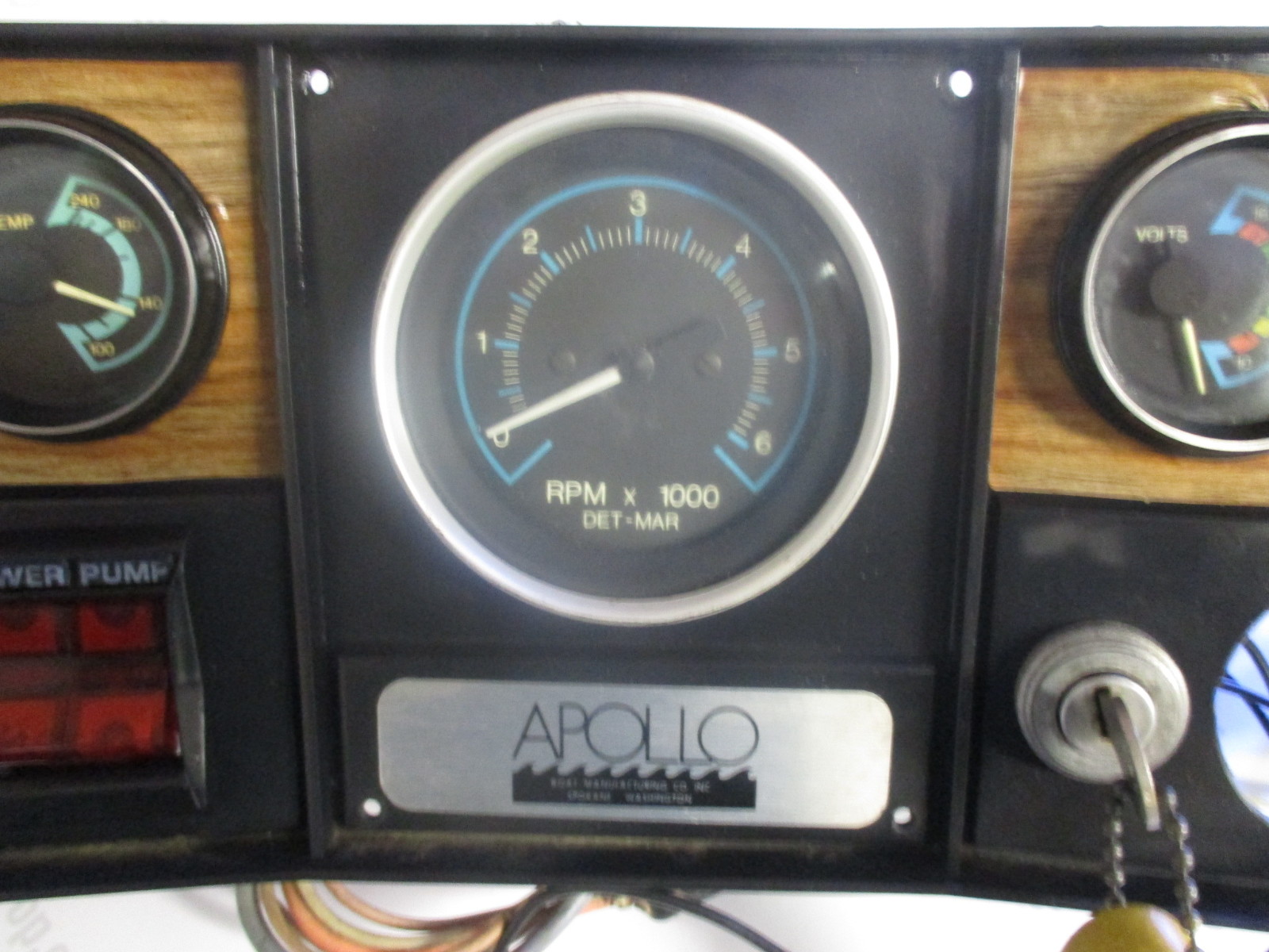 Apollo Marine Boat Dashboard Gauge Cluster and Switches 16" x 6
