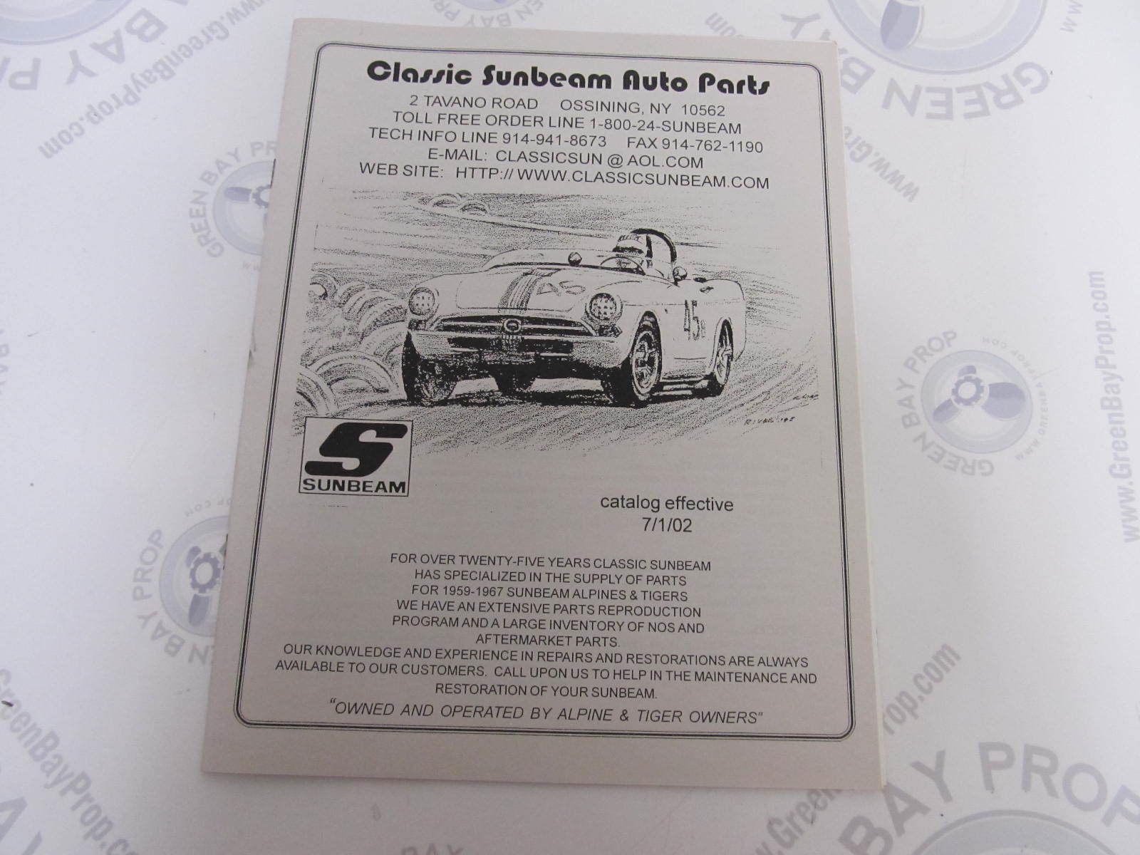 Classic Sunbeam Auto Parts Catalog 7/2002 Green Bay
