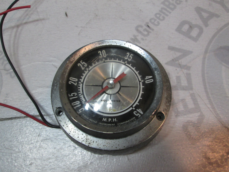 Vintage Aqua Meter Marine Boat Speedometer Speedo 545 MPH 4 1/4