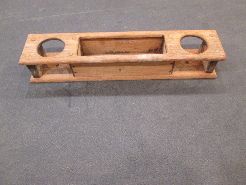 1980 Celebrity 210V Boat Teak Cup Drink Holder & Compartment 20 3/8 in Long Green Bay