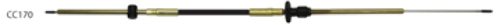 CC17008 Ft Shift/Throttle Control Cable Evinrude Johnson & OMC 1978 & Older GB621011152