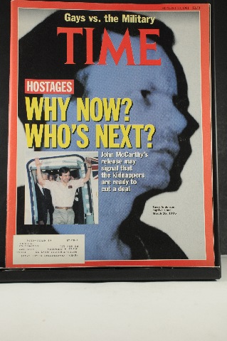 Time Magazine Aug 19 1991 Hostage Release: McCarthy Anderson; Gays vs Military