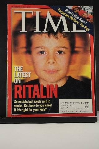 Time Magazine Nov 30 1998 Latest on Ritalin; Should Kids Hunt? Corporate Welfare