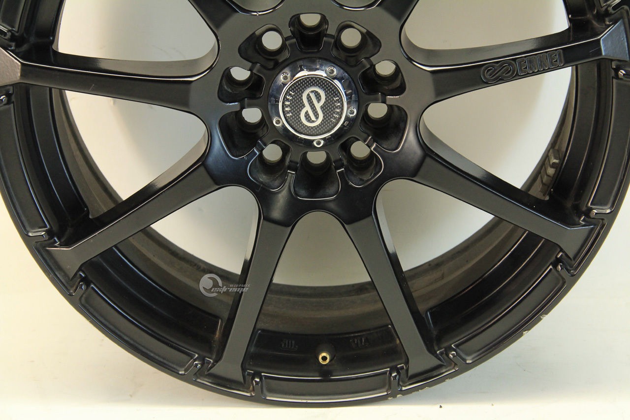 Enkei EDR9 18x8 9 Spoke Alloy Rim 5 Lug Nut 45 Inset. 5x100/114.3 Black