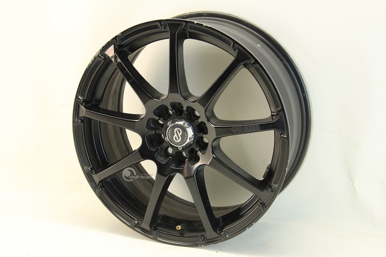 Enkei EDR9 18x8 9 Spoke Alloy Rim 5 Lug Nut 45 Inset. 5x100/114.3 Black