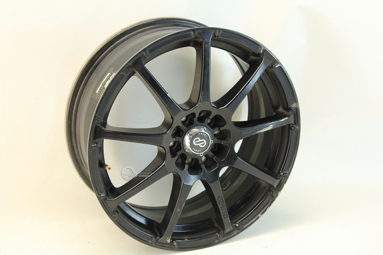 Enkei EDR9 17x7 9 Spoke Alloy Rim 5 Lug Nut 45 Inset. 5x100/114.3 Black