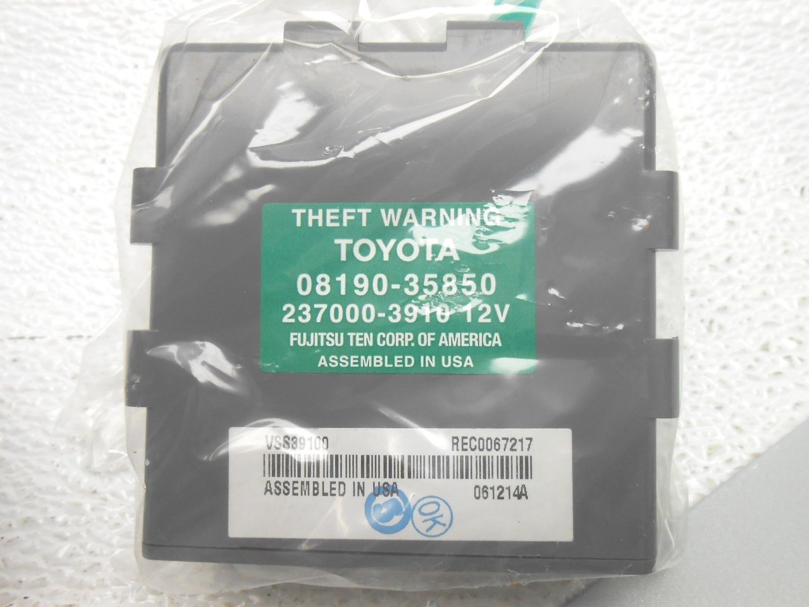 Nice OEM Toyota Fj Cruiser Alarm System RS3200 Plus 20072009 eBay