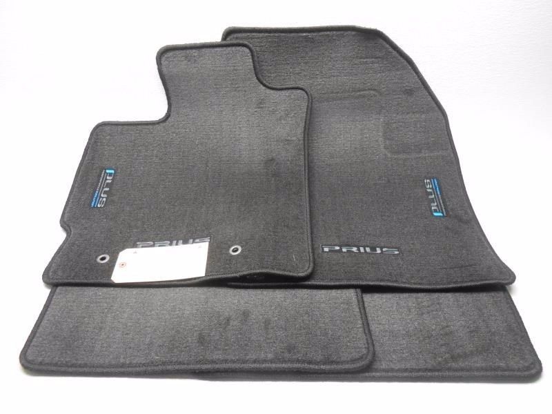 OEM 2011 Toyota Prius Carpeted 4 Piece Floor Mat Set Black W/Plus Logo