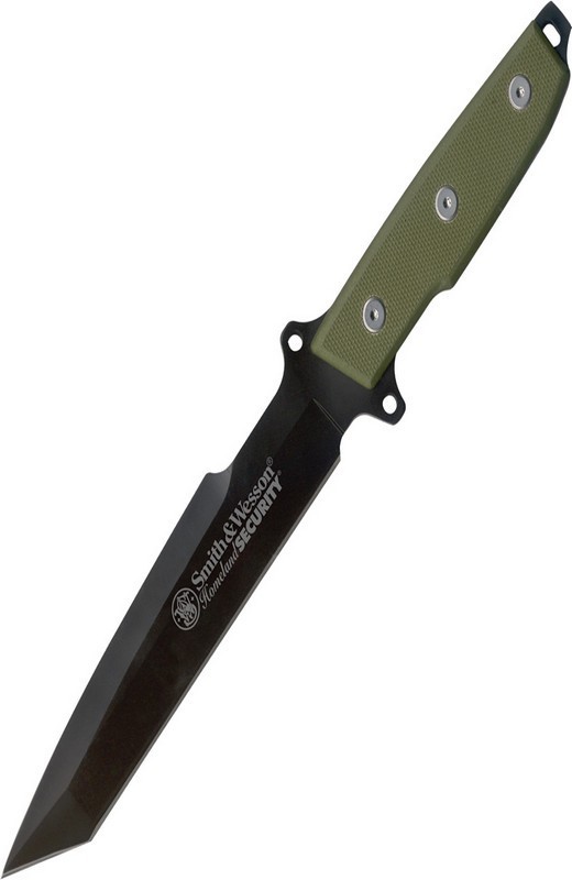 Smith & Wesson Homeland Security Survival Knife CKSURG OD green handles