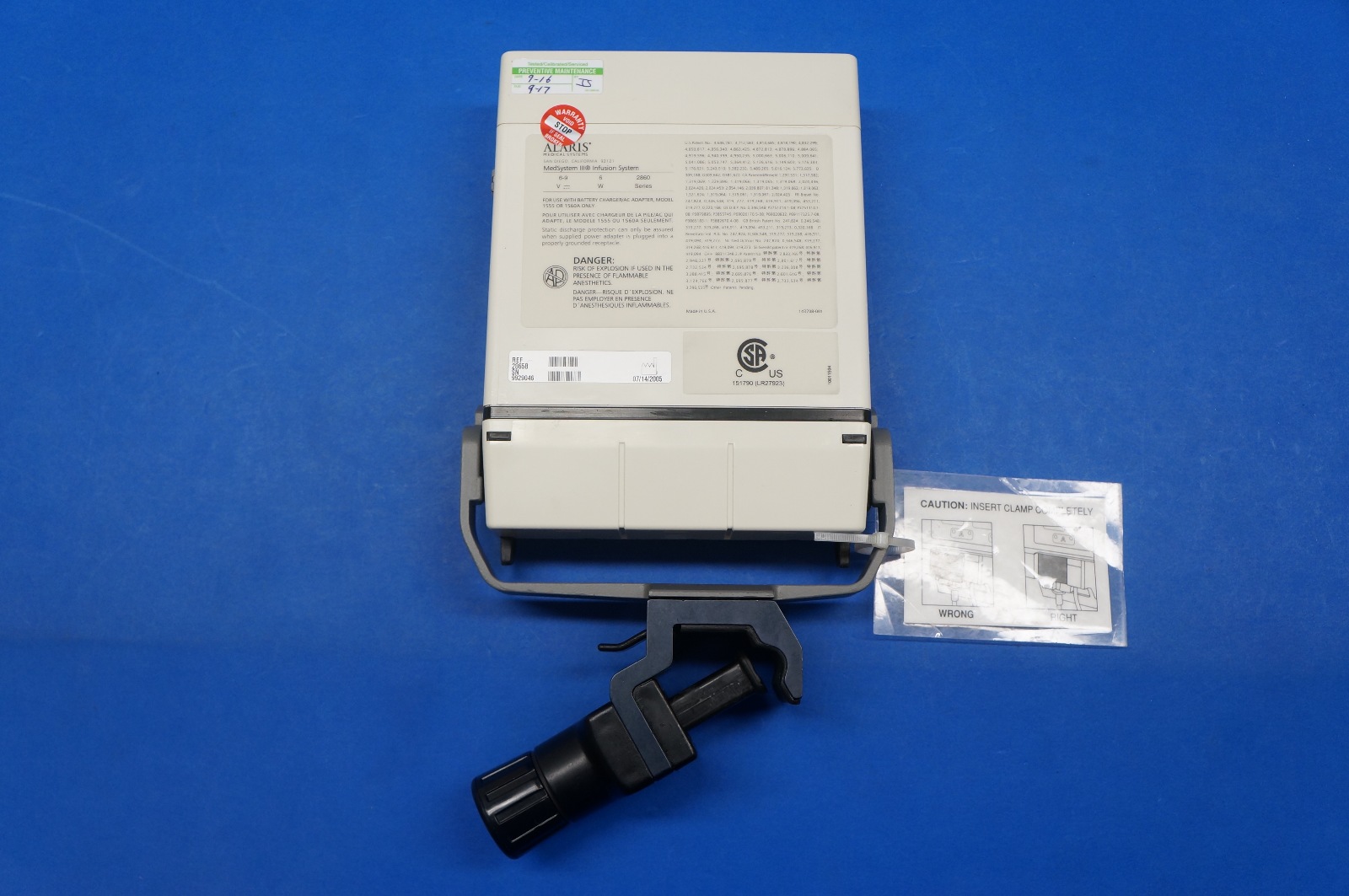 Alaris 2865B IVAC MedSystem III INFUSION PUMP MULTI CHANNEL Biomed