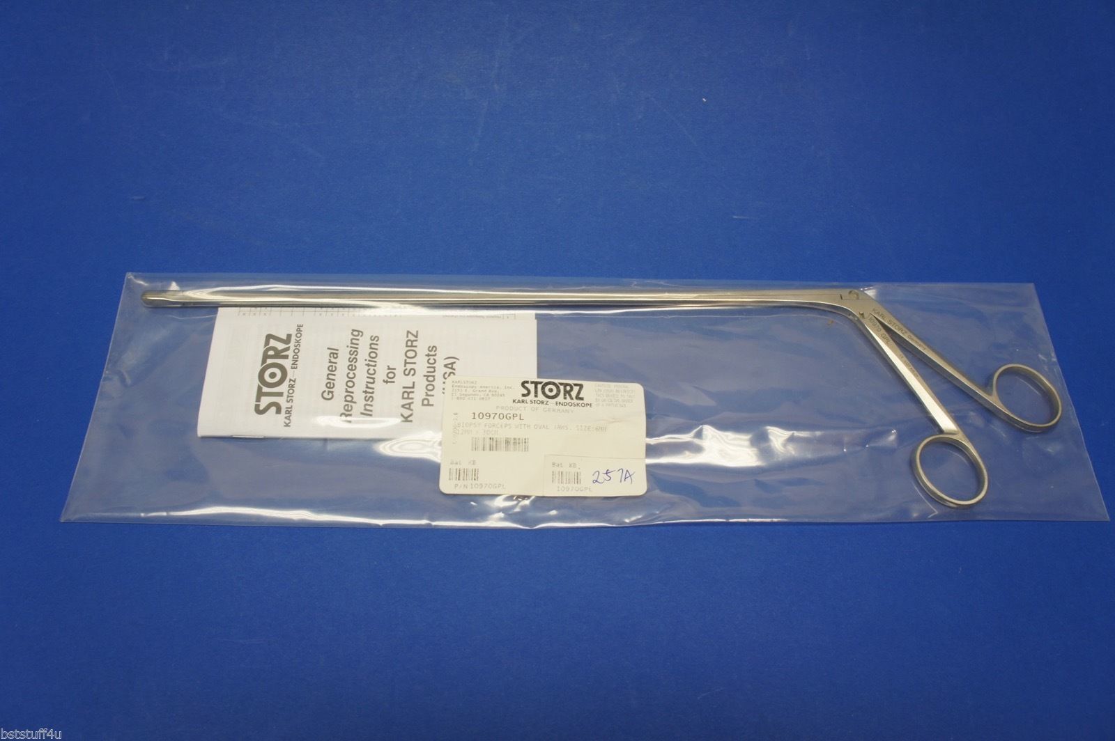 Karl Storz 10970GPL Biopsy Forceps with Oval Jaws, Size 6mm, 12mm x 10cm