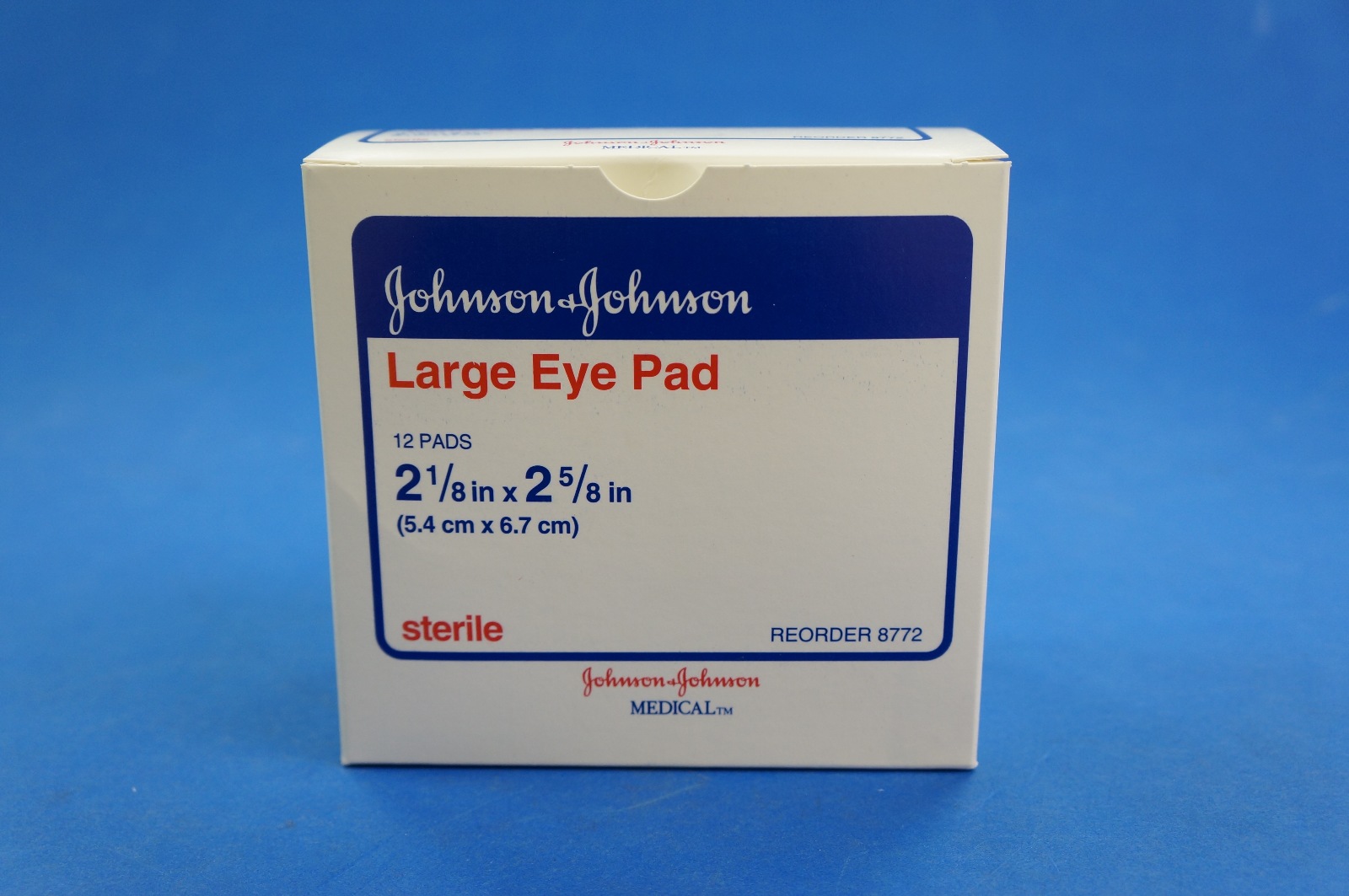 Johnson & Johnson 8772 Large Eye Pad 2 1/8" x 2 5/8" Box of 24 eBay