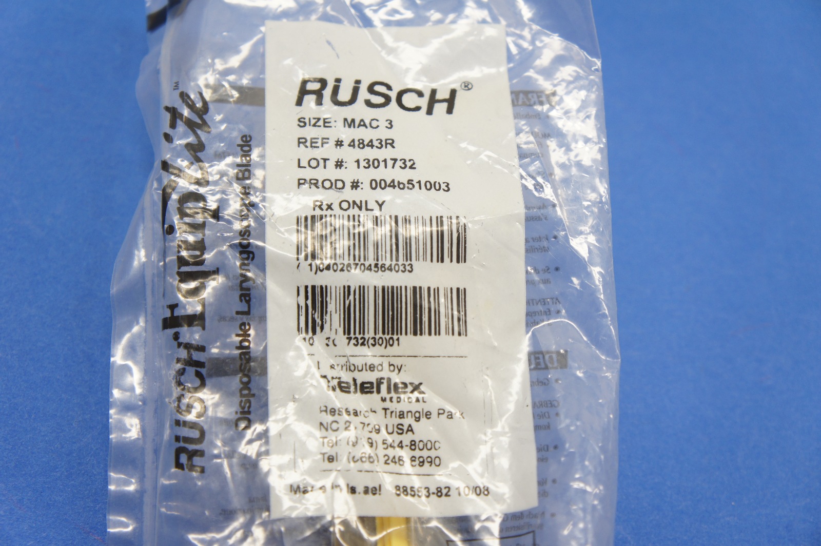 TELEFLEX 4843R Rusch Disposable Laryngoscope Blade MAC 3 eBay