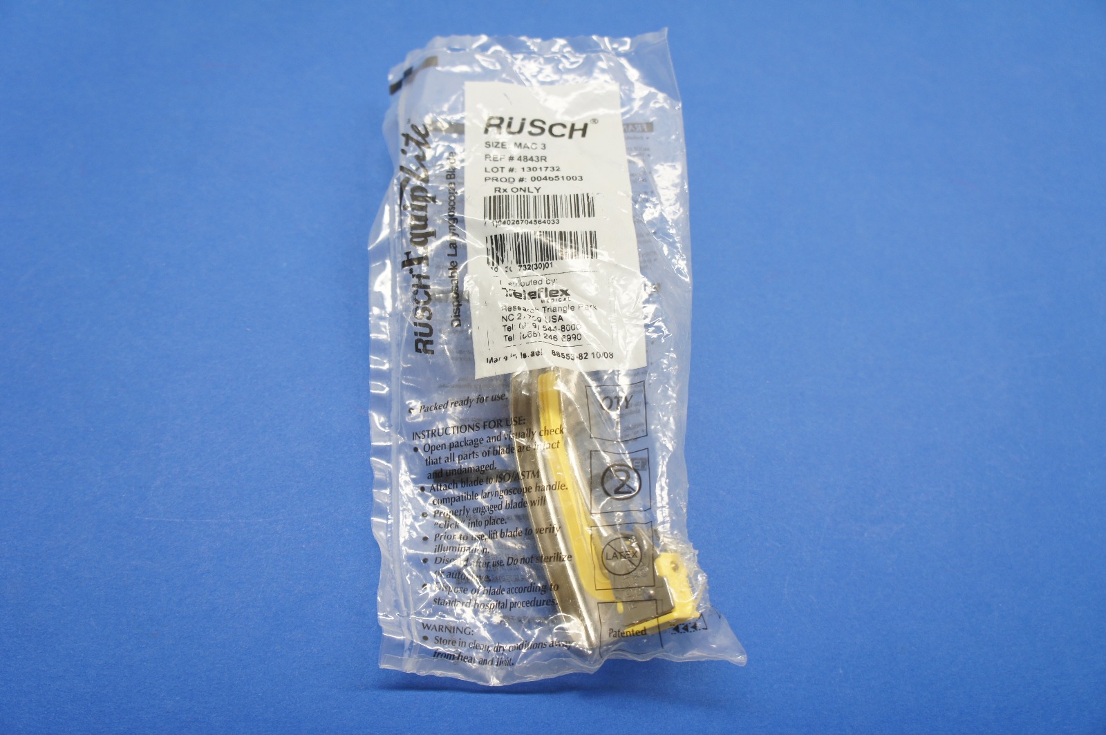 TELEFLEX 4843R Rusch Disposable Laryngoscope Blade MAC 3 eBay