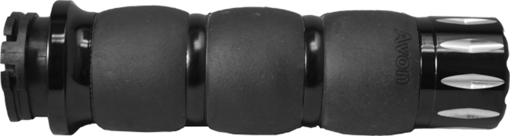 Avon Grips Vel Air Rival Black & Chrome H-D Fly By Wire Throttle 40-4717BK-WPS