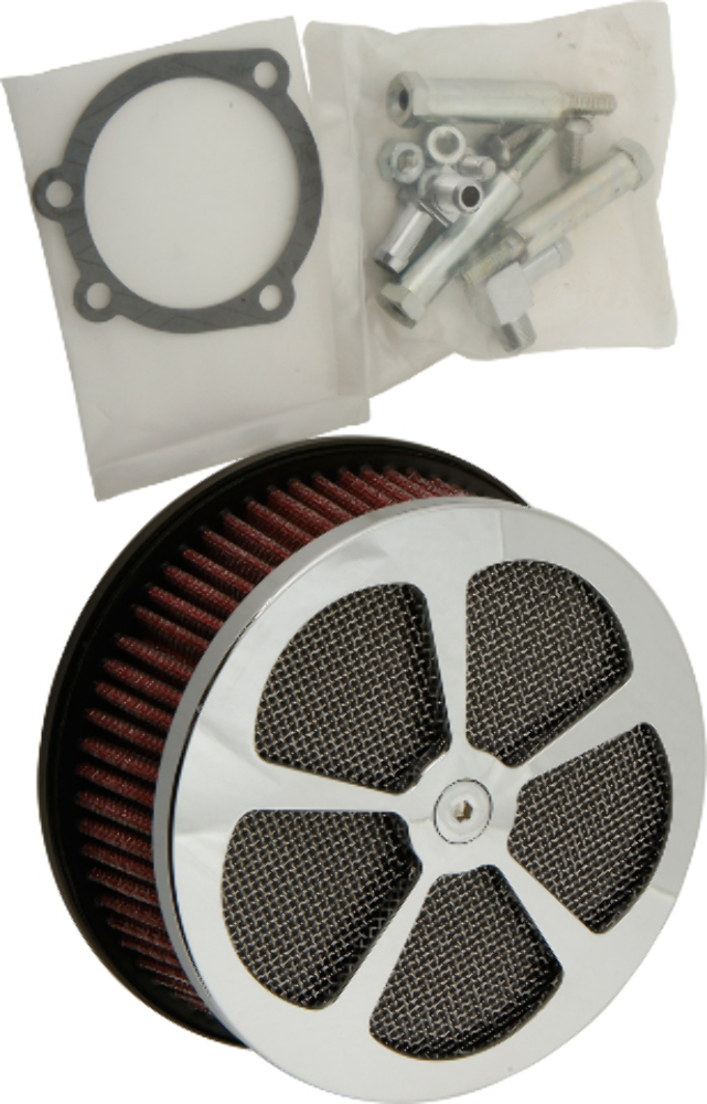 Harddrive Round Air Cleaner Hp 5-Spoke Chrome 5-7/8