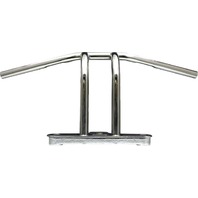 West-Eagle Pullback Riser Bar W/Dimples Stainless/Polished 1