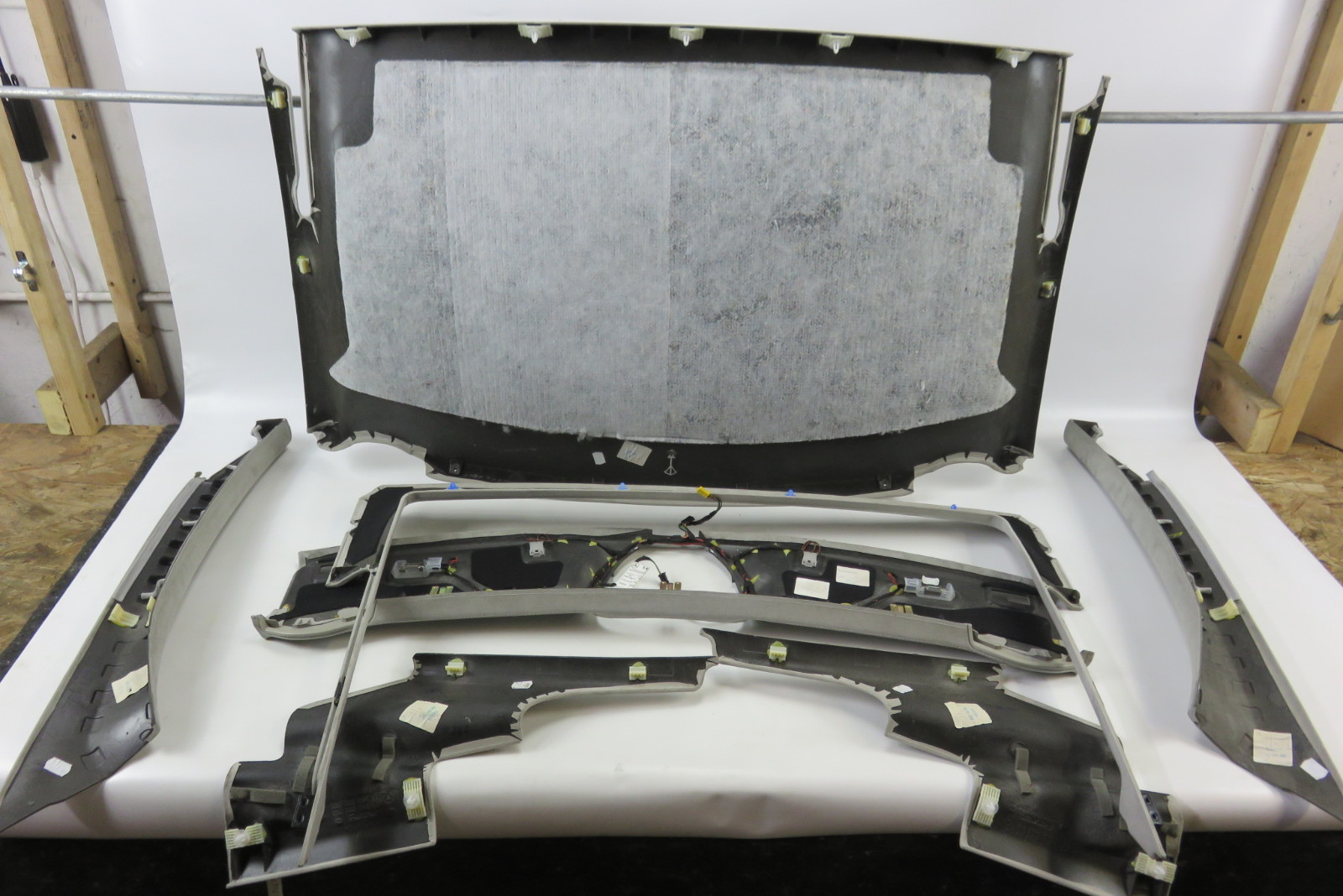 04 Mercedes R230 SL55 AMG interior headliner trim set alcantara alpaca gray eBay