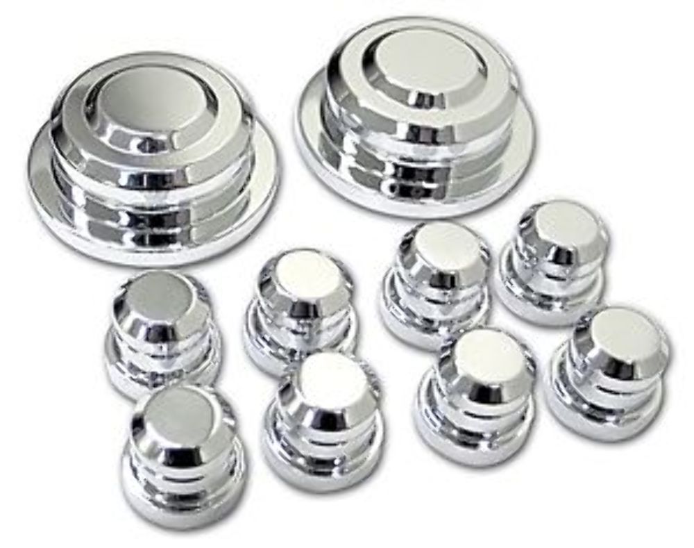 Pirate MU0031SC 200510 Ford Mustang Chrome Billet 10pc Strut Tower Cap