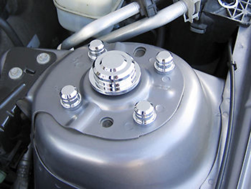Pirate MU0031SC 200510 Ford Mustang Chrome Billet 10pc Strut Tower Cap