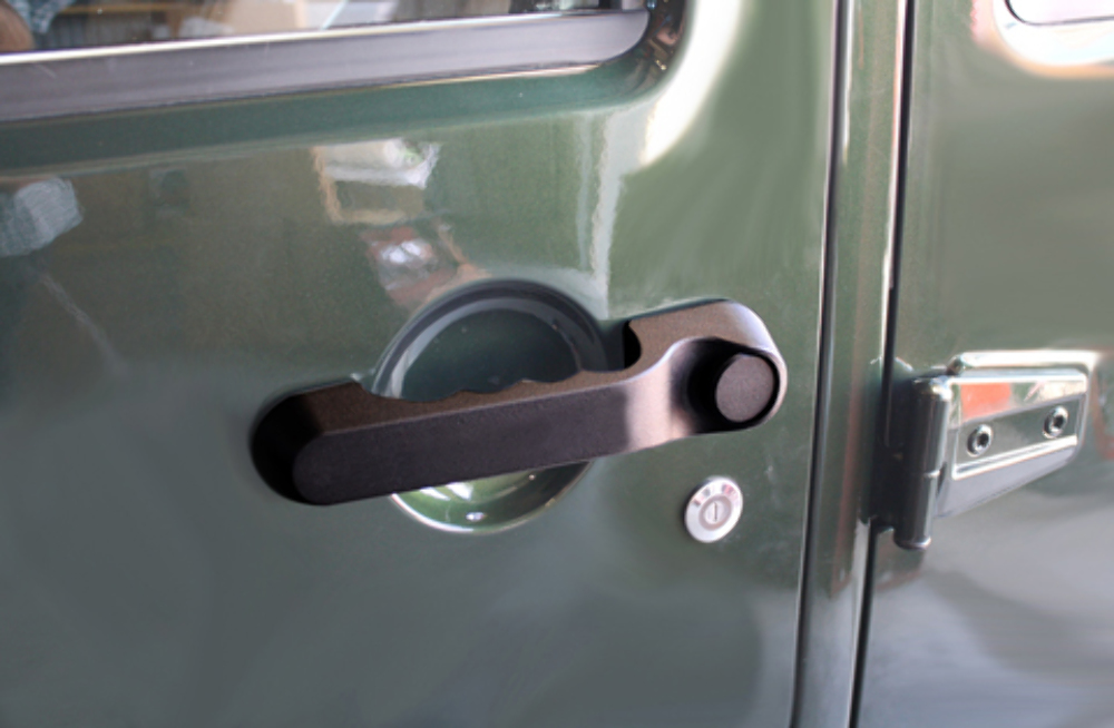 200715 Jeep Wrangler JK Black Powder Coated Billet Door Handles, 5 Pc