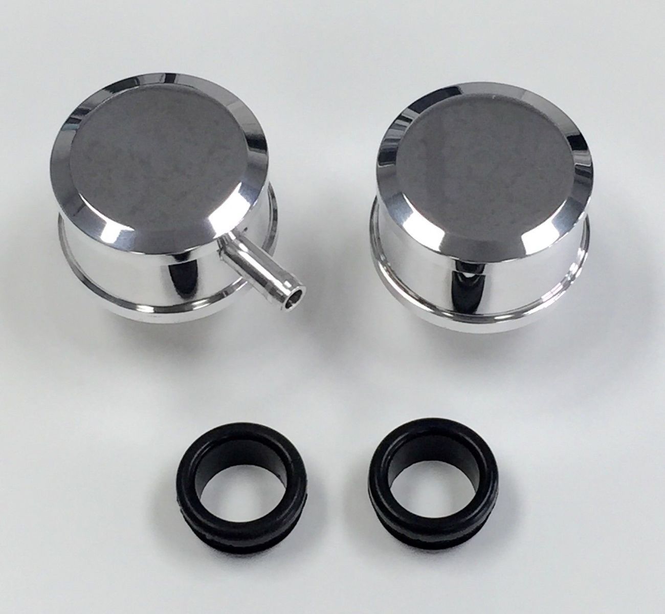 Hot Rod Polished Billet Aluminum PCV & Valve Cover Breather Kit W