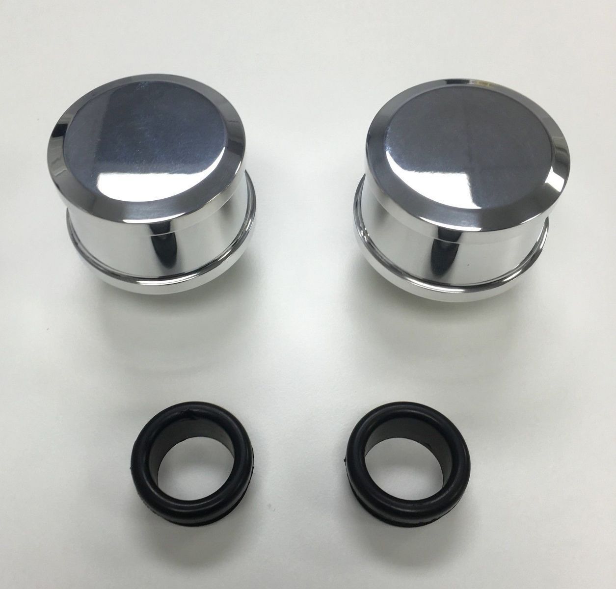 Hot Rod Polished Billet Aluminum Valve Cover Breather Kit W/ Grommet