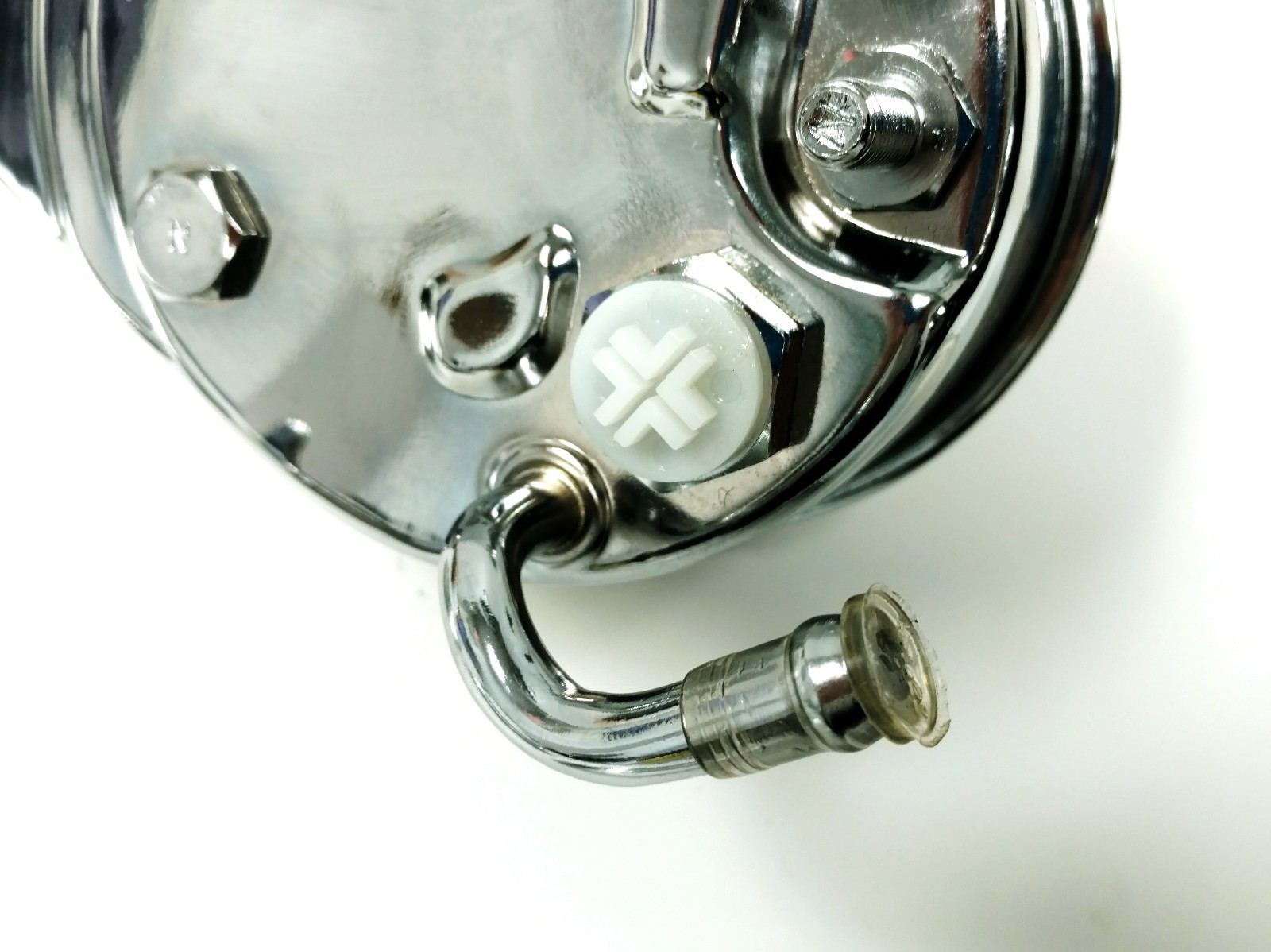 BBC SBC Chevy Chrome Saginaw Style Power Steering Pump w/ Double Groove