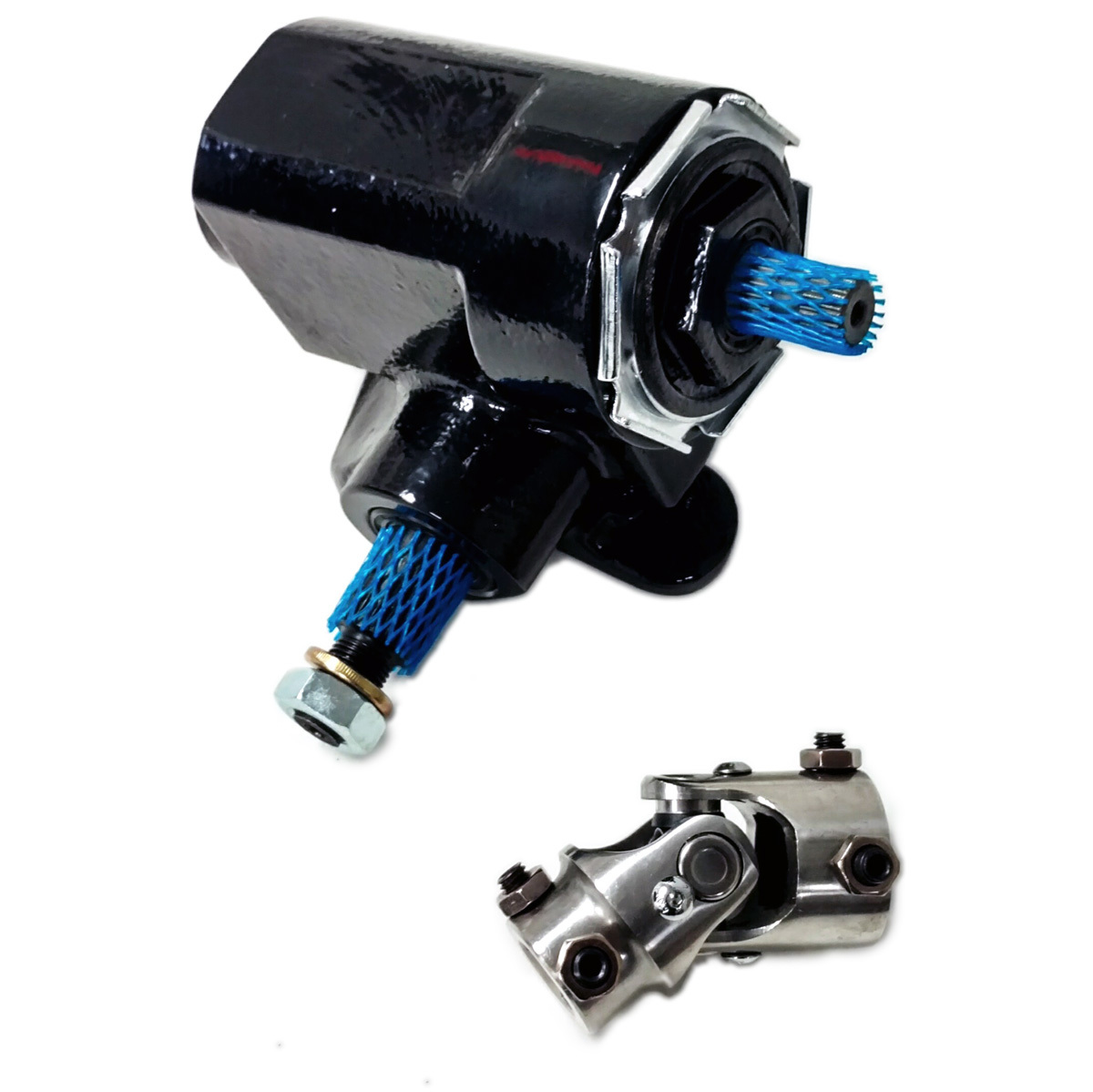 Reversed Corvair Black Steering Box 201 Ratio w/ SS UJoint TBucket