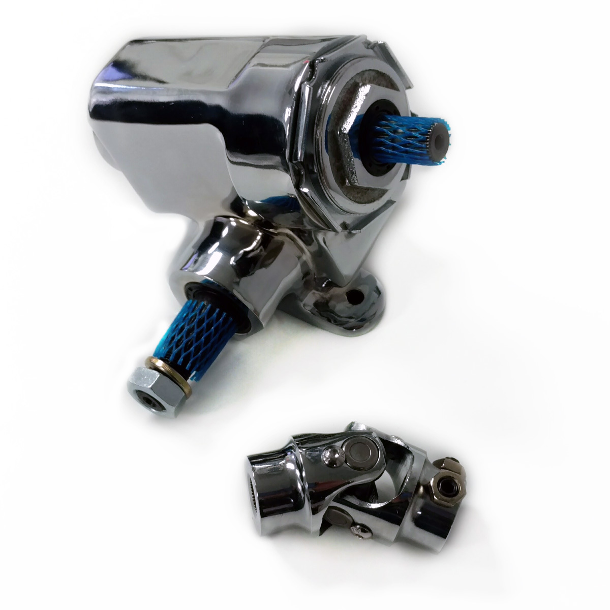 Reversed Corvair Chrome Steering Box 201 Ratio w/ UJoint TBucket